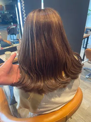 セミロング カラー 髪質改善/ブリーチ 田代 龍我のヘアスタイル