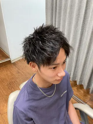 ショート パーマ メンズ HAIR AVENUE benkei 出戸店所属・メンズヘア専門 ウタカユウキのヘアスタイル