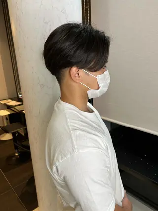 パーマ メンズ 福岡縮毛矯正✨️ ストレート 向井和輝のヘアスタイル