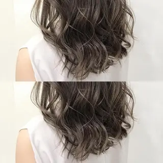 セミロング カラー パーマ ヘアアレンジ tocca所属・毎月通える価格♪ 杉本真基のヘアスタイル