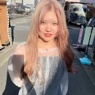 ロング カラー 🍊暖色×顔周り 🍊cocoroのヘアスタイル