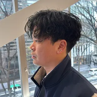 ショート パーマ メンズ SALOWIN名古屋Suite店所属・名古屋のメンズ特化 美容師/わたるのヘアスタイル