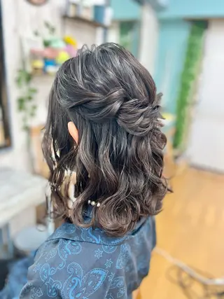 セミロング ヘアアレンジ 加藤 圭悟のヘアスタイル