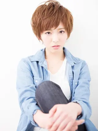 ショート カラー パーマ ✨hair make flencia✂️✨のヘアスタイル