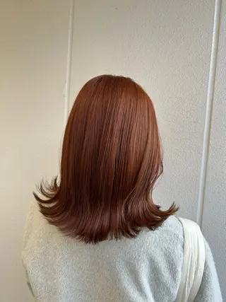 セミロング カラー ヘアアレンジ 《暖色/韓国hair 》🇰🇷桑原ユキネのヘアスタイル