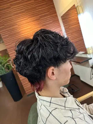 ショート カラー パーマ メンズ インナーカラー指名 No.1菊池柊真のヘアスタイル