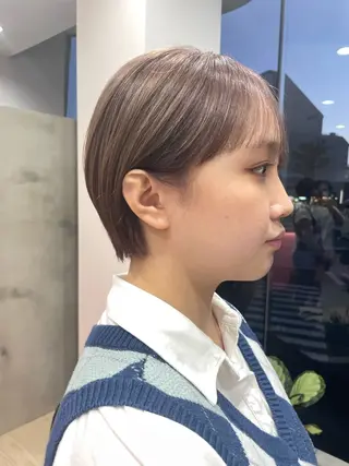 ショート カラー DECORA SORAN【本川越】所属・韓国/顔周り/ボブ/ ショート/大川陽太のヘアスタイル