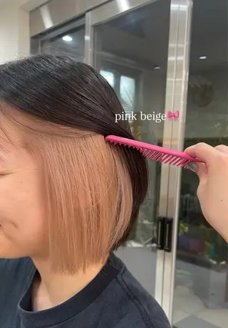 セミロング ブリーチカラー/ 細川はるかのヘアスタイル