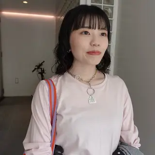 ミディアム パーマ ヘアアレンジ 🌐サトウ リョウ🌐のヘアスタイル