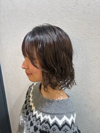 ミディアム 🧶個性派/横浜パー マ/暖色/ミミのヘアスタイル
