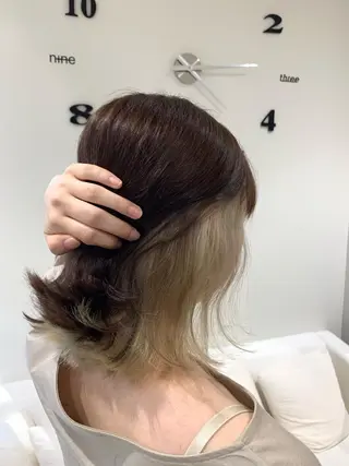 ミディアム カラー 松吉 純平のヘアスタイル