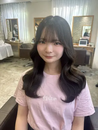 ロング カラー 韓国風🇰🇷 makoのヘアスタイル