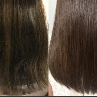 ミディアム 縮毛矯正☆白髪ぼかし 専門ゆうぞうのヘアスタイル