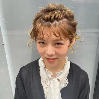 セミロング ヘアアレンジ 松永 梨央のヘアスタイル