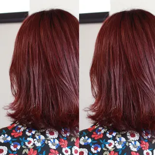 ミディアム カラー ハイトーン/レイヤー /ケアブリーチ石川治のヘアスタイル