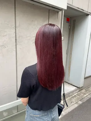 セミロング カラー 大人っぽ♡上品な暖色 ♡ブリーチなし♡のヘアスタイル