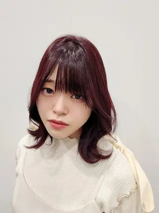 ミディアム カラー Nanako。/韓国 ヘア/顔周りカットのヘアスタイル