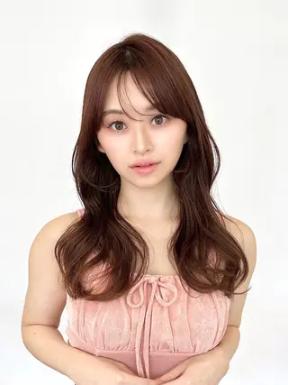 ミディアム カラー JYUNESU表参道所属・透明感カラー🎀 似合わせYURIAのヘアスタイル