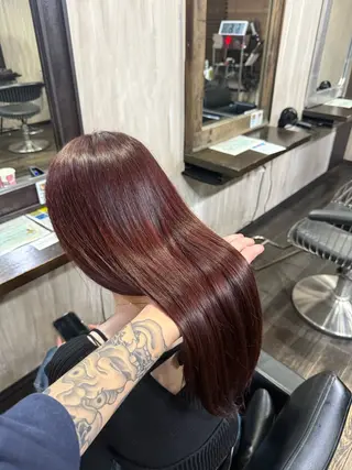 ミディアム カラー メンズカット/パーマ 艶カラーTAIGA︎のヘアスタイル