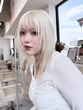 ミディアム カラー ヘアアレンジ ブリーチ/ヘアケア 🪞TAKUMA🪞のヘアスタイル