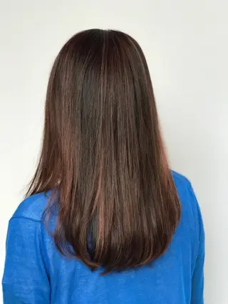 セミロング カラー ヘアアレンジ BRAIDS💎愛子 大人ハイライト💎のヘアスタイル