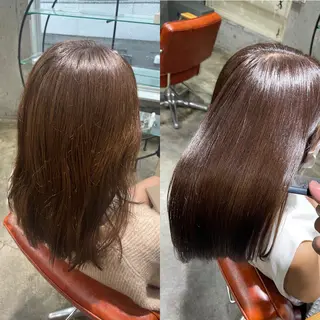 ロング カラー 🌈髪質改善💕 縮毛矯正✨青木まで✨のヘアスタイル