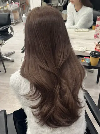 セミロング カラー パーマ ヘアアレンジ 韓国ヘア×顔まわり 🇰🇷和知拓郎のヘアスタイル