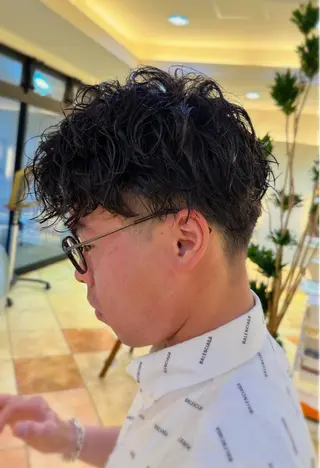 パーマ メンズ 小顔レイヤー💗 木村実樹のヘアスタイル