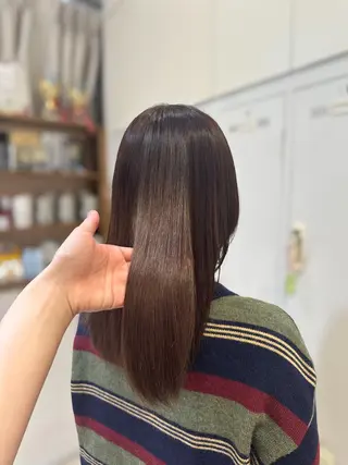 セミロング カラー ブリーチなしカラー RURI🩵のヘアスタイル