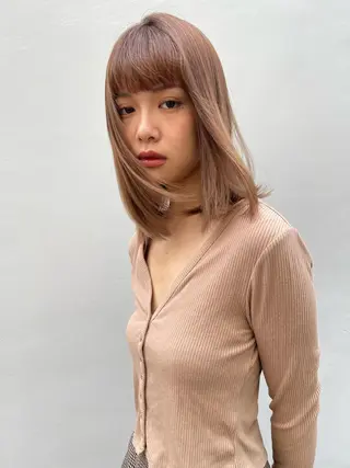 ミディアム 顔周り🇰🇷ロンド レイヤー✨カジワラのヘアスタイル
