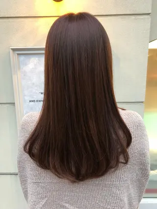 ミディアム カラー ボブ韓国風レイヤー 髪質改善/畠中ケントのヘアスタイル