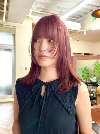 ミディアム カラー レイヤー専門家 ダブルカラー修のヘアスタイル