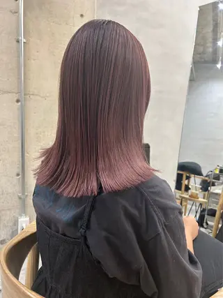 セミロング カラー ハルナ /ボブカットモデルのヘアスタイル