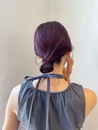 ミディアム ヘアアレンジ miku🎀門前仲町 ブリーチ・レイヤーのヘアスタイル