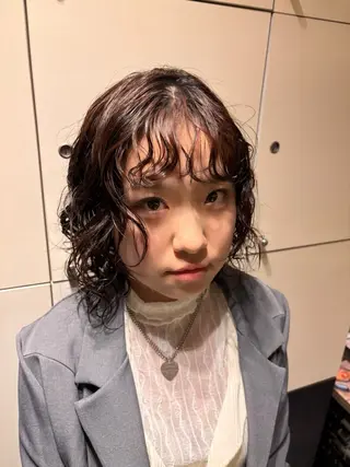 ミディアム パーマ 水原波津輝/ボブ /ニュアンスパーマのヘアスタイル