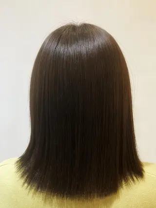 ミディアム カラー あいだ 透明感カラー🐼のヘアスタイル