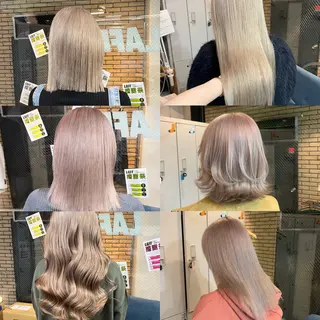 ミディアム カラー LAFF きよののヘアスタイル