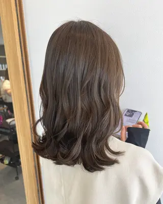 ミディアム カラー パーマ ヘアアレンジ メンズ 透明感カラー/ 新潟万代/池野里衣のヘアスタイル