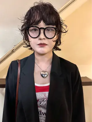 ショート カラー パーマ ヘアアレンジ 丸山渉/パーマ エフェクトブリーチのヘアスタイル