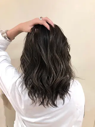 ミディアム カラー カラー/髪質改善 レイヤー/vagueのヘアスタイル