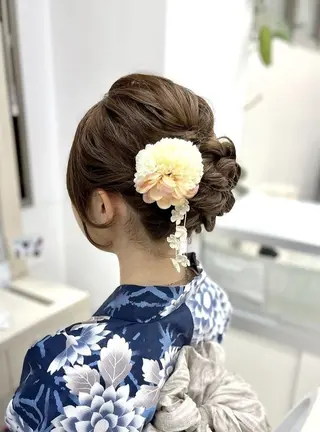 ヘアアレンジ 似合わせヘアメイク 💐オダギリチアキのヘアスタイル
