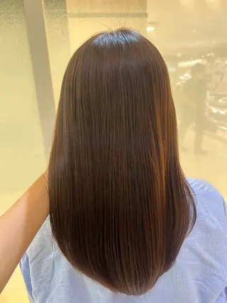 ミディアム カラー 艶質改善/縮毛矯正 ササキナツミのヘアスタイル