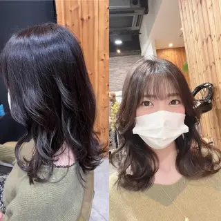 セミロング ヘアアレンジ キッズ 五反田　美容院☆張 明星☆韓国ヘアのヘアスタイル