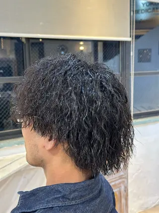 パーマ メンズ スパイキー/ ピンパーマ/緑川雄也のヘアスタイル