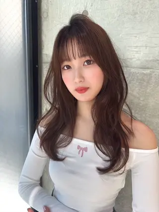 ロング パーマ 似合わせカラー× ウルフカット/ホマレのヘアスタイル
