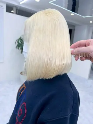 ミディアム カラー 髪質改善ストレート髪 質改善カラー特化中崎のヘアスタイル