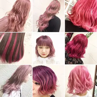 カラー "PEPPU "所属・派手髪、ハイトーン ショートヘアShinのヘアスタイル