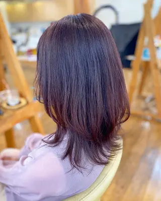 セミロング カラー 荒木 ひろかのヘアスタイル