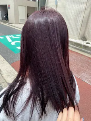 ロング ブリーチ/インナー カラー/長峯美羽のヘアスタイル