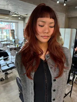ロング レイヤーカット\ウル フ　chinatsuのヘアスタイル